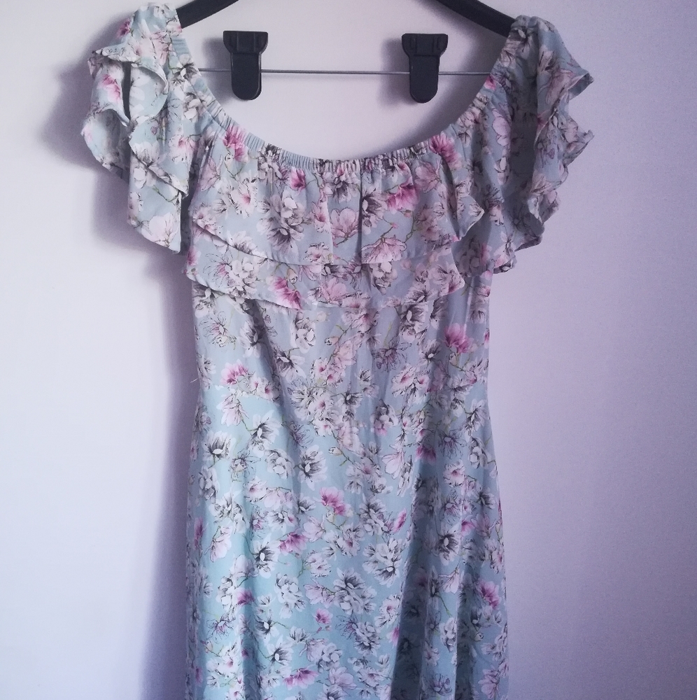 Agaci light blue flower dress
